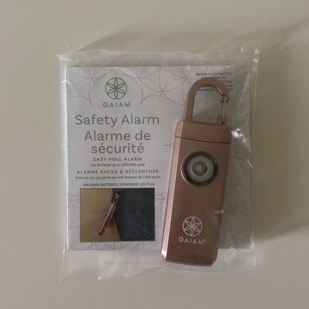 New Gaiam Safety Alarm Pastel Pink